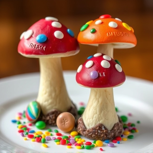 Colorful Magic Mushroom Chocolates
