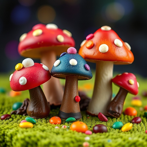 Colorful Magic Mushroom Chocolates
