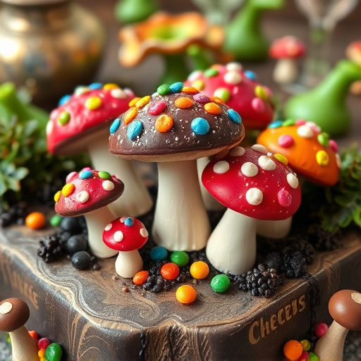 Colorful Magic Mushroom Chocolates