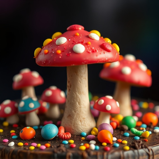 Colorful Magic Mushroom Chocolates