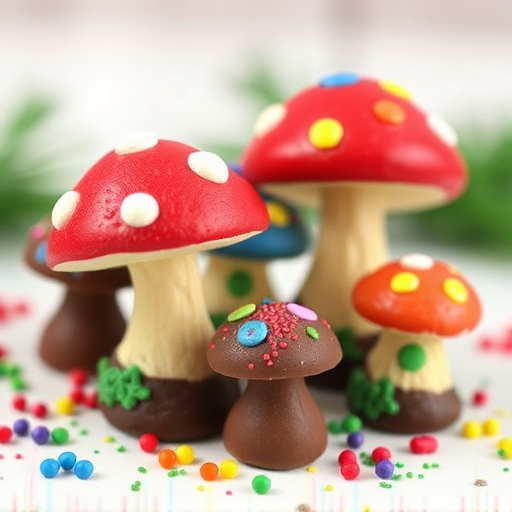 Colorful Magic Mushroom Chocolates