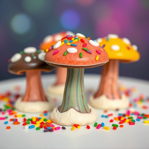 Colorful Magic Mushroom Chocolates