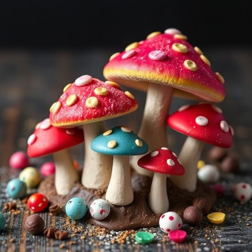 Colorful Magic Mushroom Chocolates