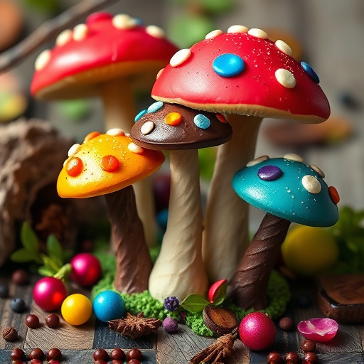 Colorful Magic Mushroom Chocolates