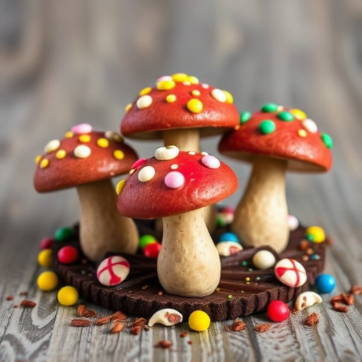 Colorful Magic Mushroom Chocolates
