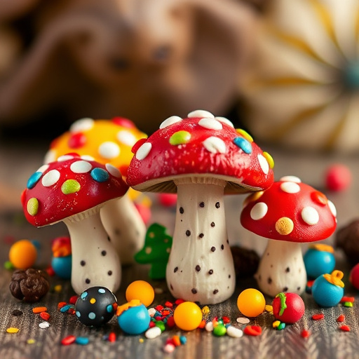 Colorful Magic Mushroom Chocolates