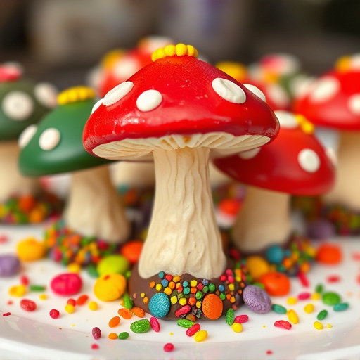 Colorful Magic Mushroom Chocolates