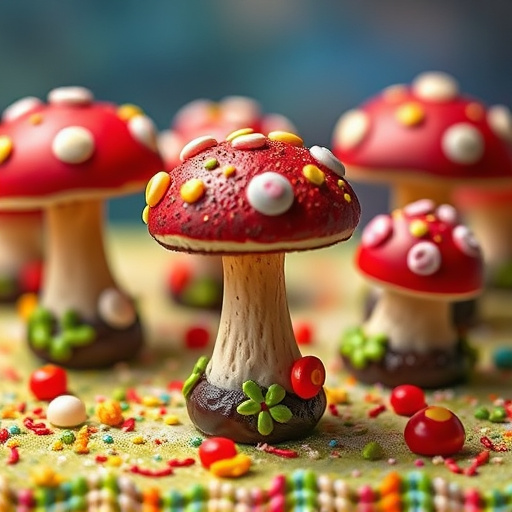 Colorful Magic Mushroom Chocolates