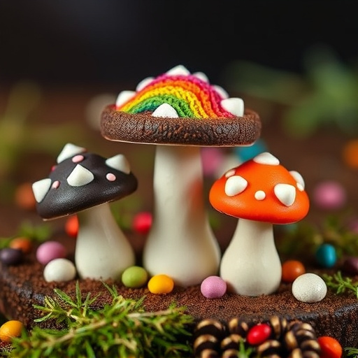Colorful Magic Mushroom Chocolates