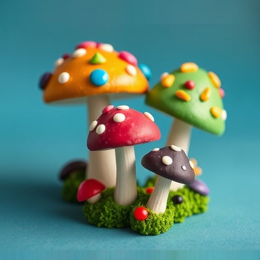 Colorful Magic Mushroom Chocolates