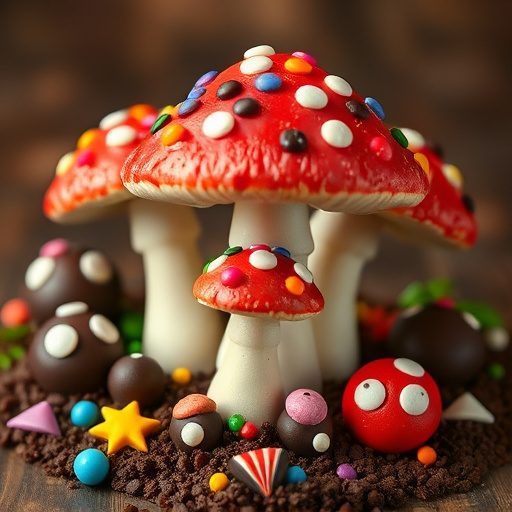 Colorful Magic Mushroom Chocolates