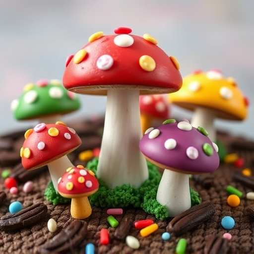 Colorful Magic Mushroom Chocolates