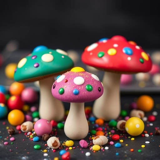 Colorful Magic Mushroom Chocolates