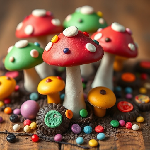Colorful Magic Mushroom Chocolates