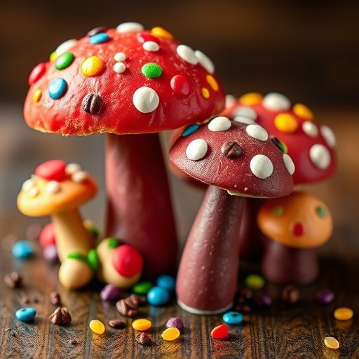 Colorful Magic Mushroom Chocolates