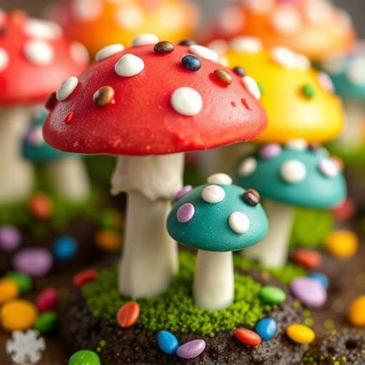 Colorful Magic Mushroom Chocolates