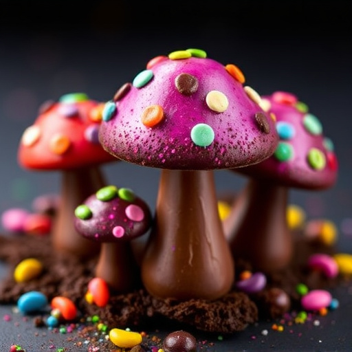 Colorful Magic Mushroom Chocolates