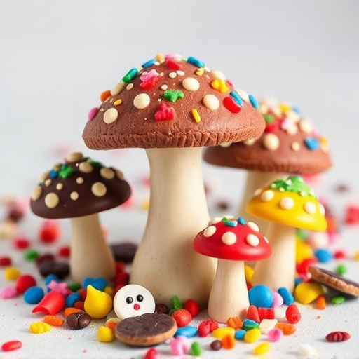 Colorful Magic Mushroom Chocolates