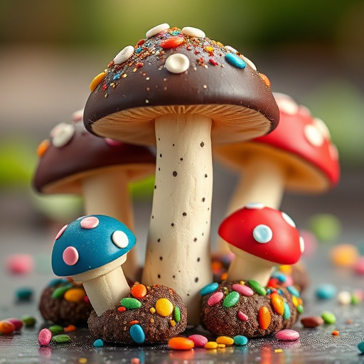 Colorful Magic Mushroom Chocolates