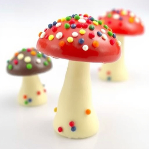 Colorful Magic Mushroom Chocolates