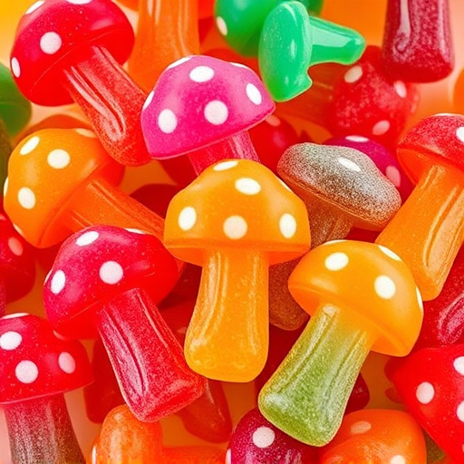 Colorful Magic Mushroom Gummies