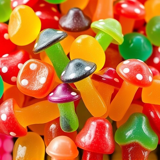 Colorful Magic Mushroom Gummies