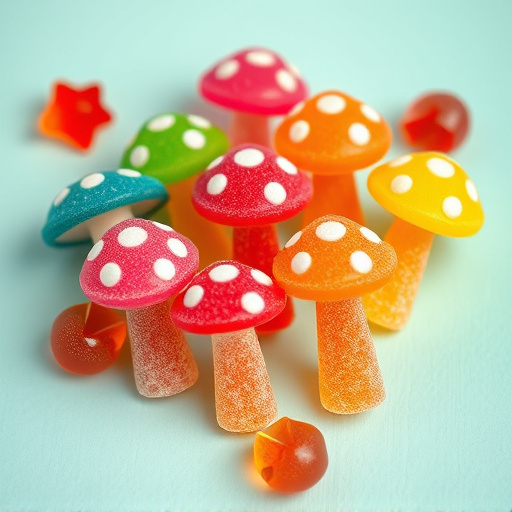 Colorful Magic Mushroom Gummies