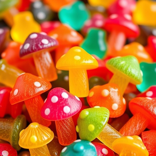 Colorful Magic Mushroom Gummies