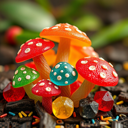 Colorful Magic Mushroom Gummies