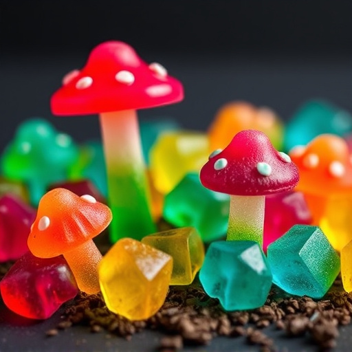 Colorful Magic Mushroom Gummies