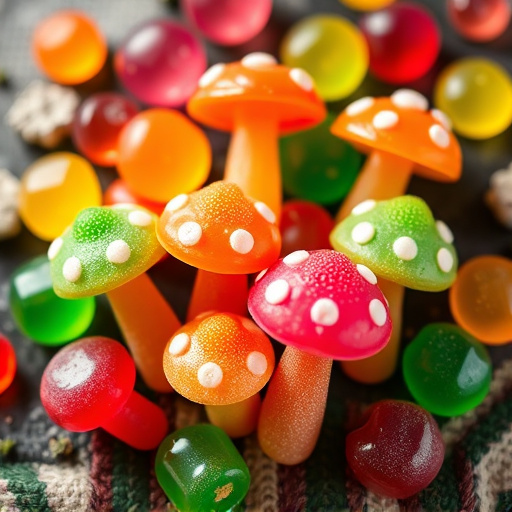 Colorful Magic Mushroom Gummies
