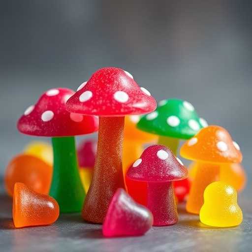 Colorful Magic Mushroom Gummies