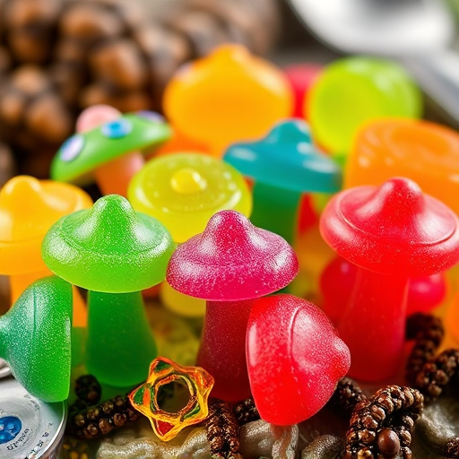 Colorful Magic Mushroom Gummies