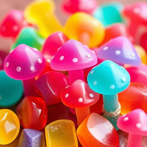 Colorful Magic Mushroom Gummies