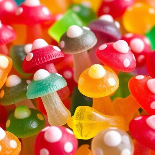 Colorful Magic Mushroom Gummies