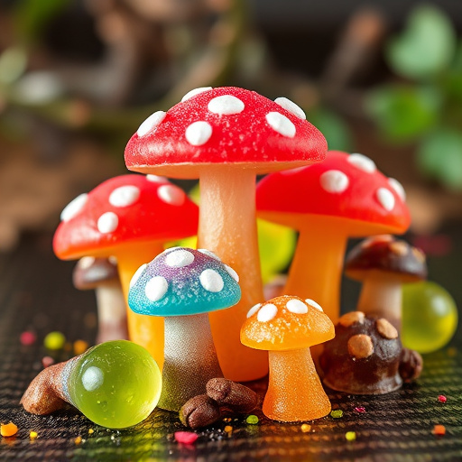 Colorful Magic Mushroom Gummies