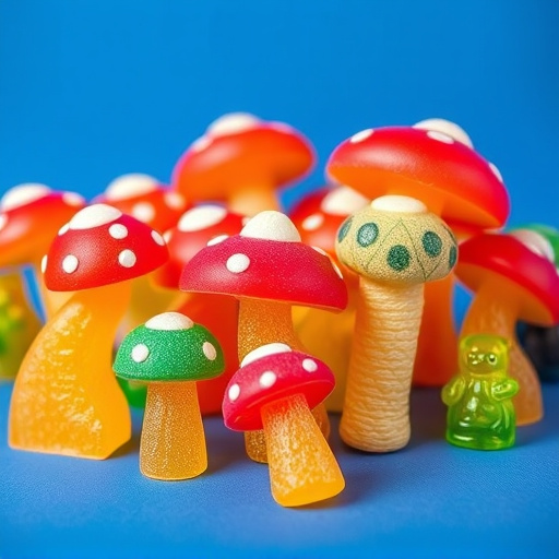 Colorful Magic Mushroom Gummies