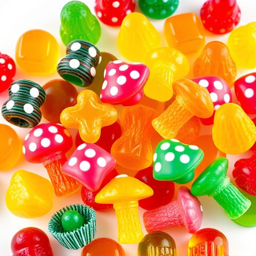 Colorful Magic Mushroom Gummies