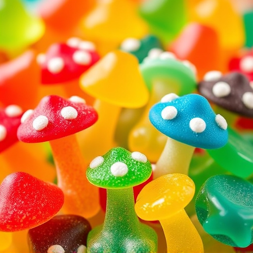 Colorful Magic Mushroom Gummies