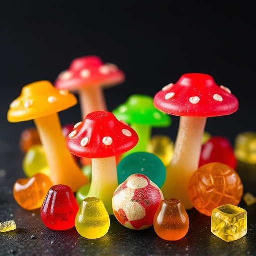 Colorful Magic Mushroom Gummies
