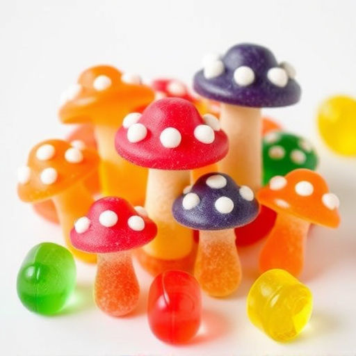 Colorful Magic Mushroom Gummies