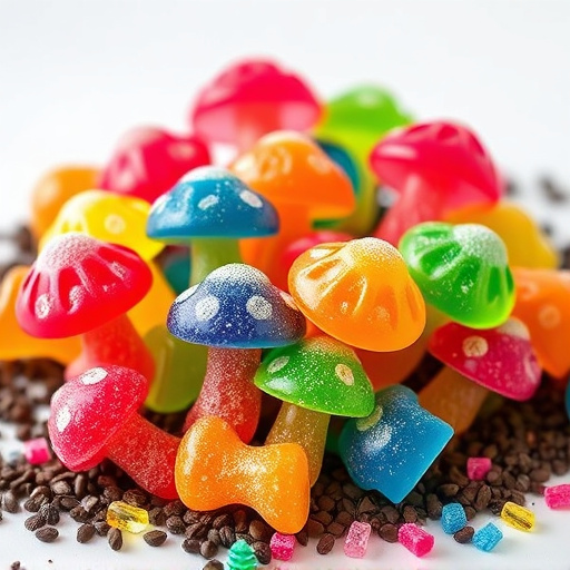 Colorful Magic Mushroom Gummies