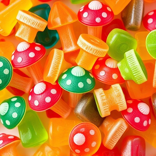Colorful Magic Mushroom Gummies