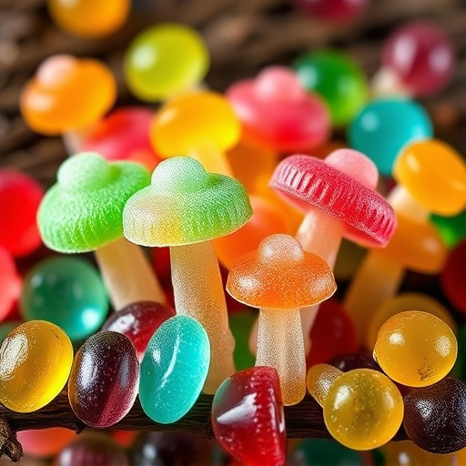 Colorful Magic Mushroom Gummies