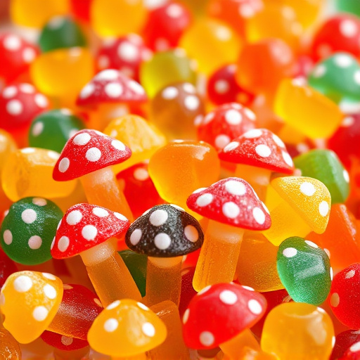 Colorful Magic Mushroom Gummies