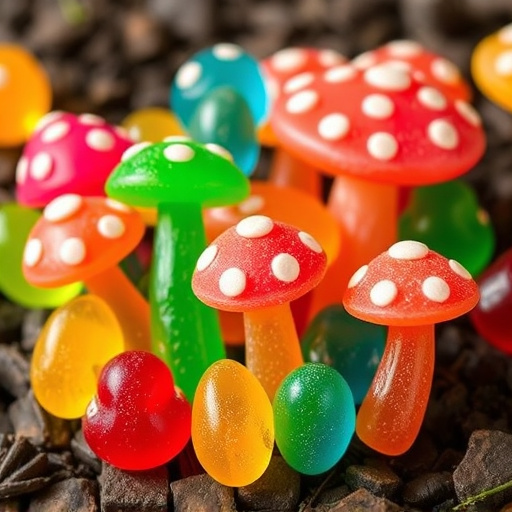Colorful Magic Mushroom Gummies