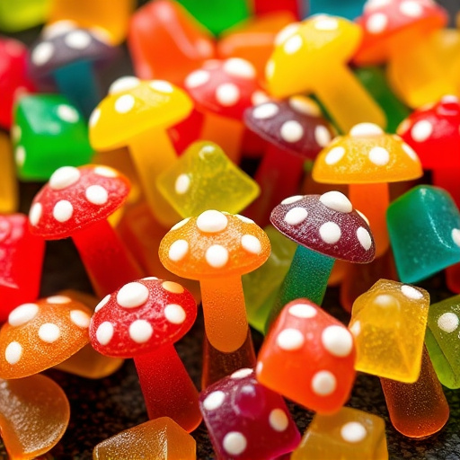 Colorful Magic Mushroom Gummies