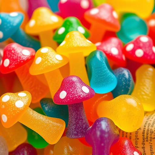 Colorful Magic Mushroom Gummies