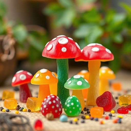 Colorful Magic Mushroom Gummies