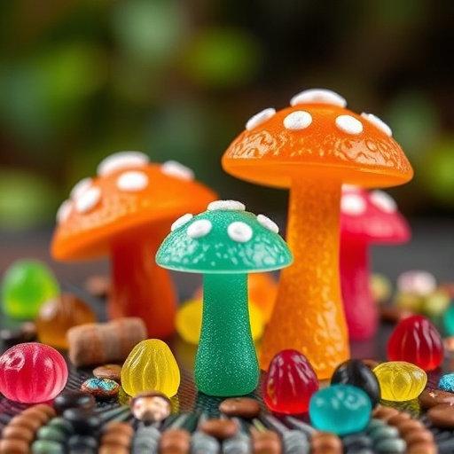Colorful Magic Mushroom Gummies